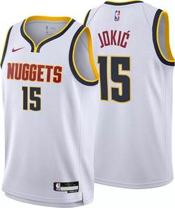 Белая майка Nike Youth Denver Nuggets Никола Йокича № 15 Swingman