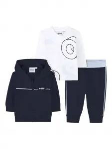 Спортивный костюм на молнии с капюшоном BOSS Kidswear, белый