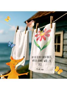 Mr. & Mrs. Panda Полотенце с изображением цветка шмеля и надписью белым цветом