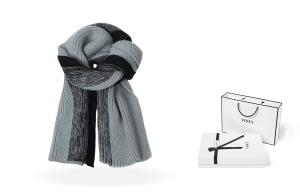 Вязаный шарф унисекс Viney, Черный/Серый