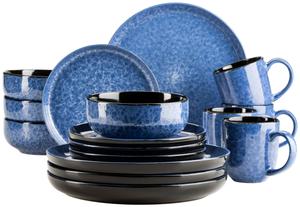 Набор посуды Blue Filippa из 16 предметов на 4 персоны Mäser, синий