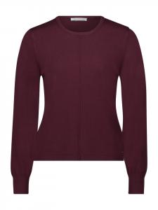 Вязаный свитер с вязаными деталями в темно-баклажановом цвете BETTY & CO