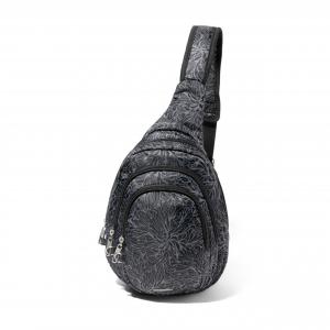 Рюкзак Baggallini Securtex Anti-Theft Triple Zip Sling, цвет Midnight Blossom