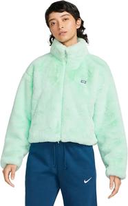 Женская куртка Nike Icon Clash с искусственным мехом на молнии, эвкалиптовый
