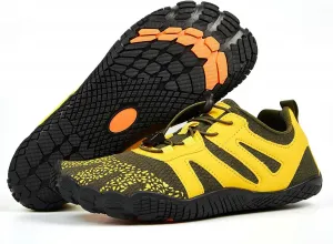 Обувь босиком для мужчин и женщин | Широкий мысок и подошва с нулевым перепадом для естественных движений | Минималистичная обувь для трейлраннинга, походов и водных видов спорта | Гибкая, легкая и противоскользящая GTVGJH, желтый
