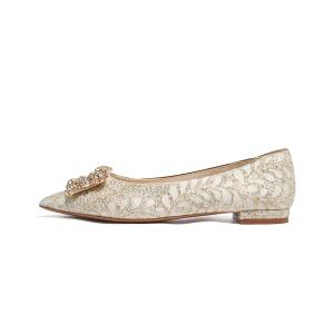 ST&SAT Женские повседневные туфли, женские, золотистые/черные