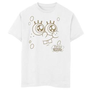 Футболка с рисунком лица Nickelodeon SpongeBob SquarePants Bob Esponja для мальчиков 8–20 лет Nickelodeon, белый