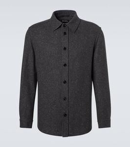 Кашемировая и шелковая овершерт Zegna, Dark Grey