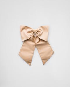 Заколка для волос из переработанного нейлона Prada, бежевый