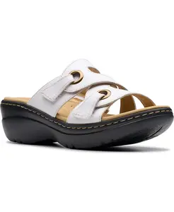 Сандалии на платформе Merliah2 Cove Casual Leather Clarks, белый