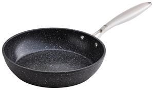 Сковорода Homeware Profession. черный, цвет нержавеющей стали диаметр/высота: 24/5 см