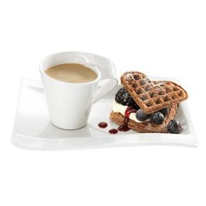 Тарелка прямоугольная Villeroy & Boch New Wave для хлеба 18x15 см, белый