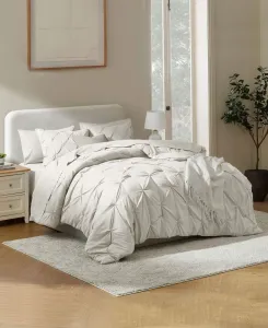 Роскошный мягкий комплект постельного белья с защипами, 7 предметов, размер King Nestl, кремовый