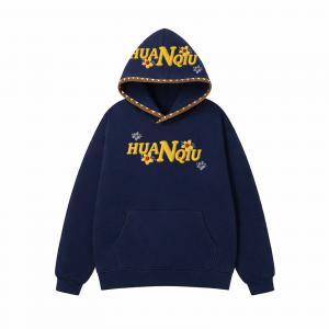 Толстовка Unisex Hooded Moderate Heavyweight HUANQIU, темно-синий (желтый)