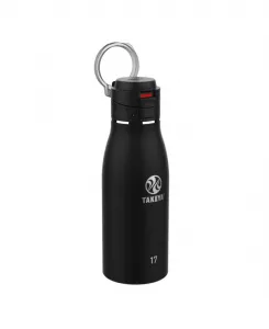 Дорожная кружка Traveler объемом 0,5 л (около 500 мл) с откидной крышкой Takeya, черный