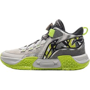 Баскетбольные кроссовки для детей и подростков, износостойкие, среднего размера LINING YOUNG, серый