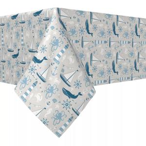 Прямоугольная скатерть, 100% полиэстер, 60x84", Elements of the Sea