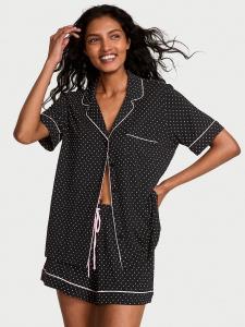 Мягкий короткий пижамный комплект из модала Victoria'S Secret, modal soft black/pretty blossom dot
