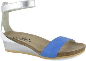 Женские сандалии NAOT Pixie на танкетке с пробковой стелькой и поддержкой свода стопы - регулируемый ремешок на щиколотке - комфорт и поддержка - легкие и идеальны для путешествий - узкая и средняя посадка, синий/коричневый