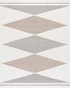 Ковер SAFAVIEH, 244 x 305 см, - коллекция Manhattan - большой - цвета ivory и grey, ручной работы из шерсти, идеально для гостиной, спальни, столовой (MAN477A)