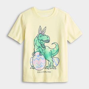 Футболка с принтом Easter для мальчиков 4-12 лет Jumping Beans, Yellow Bunny Trex