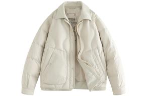 Пуховик женский с лацканами легкий WARRIOR, экрю