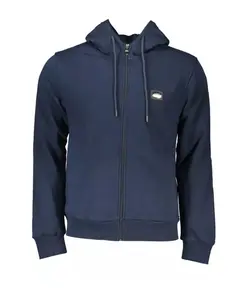 Синяя толстовка на молнии с капюшоном Cavalli Class, синий