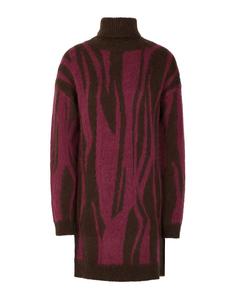 Мини-платье Zebra Jacquard Knit Mini Dress 8 By Yoox, лиловый