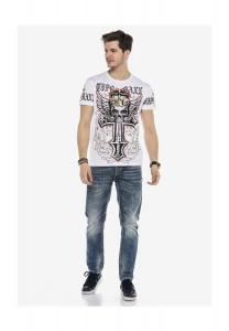 Джинсы с эффектными декоративными швами CIPO & BAXX, синий