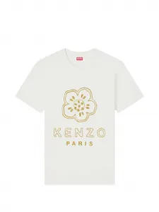 Футболка с цветком боке Kenzo, белый