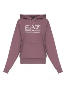 Худи с логотипом и длинными рукавами Ea7 Emporio Armani, розовый