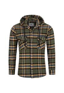 Рубашка Рубашка в клетку с капюшоном, стандартного кроя Rock Creek, цвет Dunkelgrün