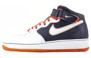 Кроссовки Nike Air Force 1 Mid '07 Orange Blaze, черный/белый