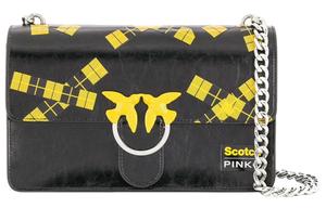 Кожаная сумка-кроссбоди, наплечная сумка Regular женская черная PINKO