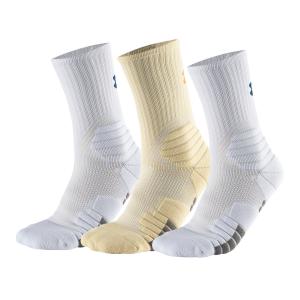 Носки до середины икры Унисекс Комплект Баскетбольные носки Under Armour, Желтый+Светло-синий+Темно-синий