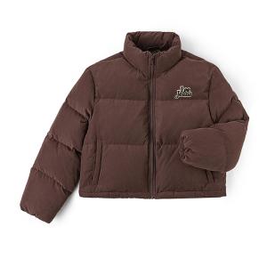 Lee Женская пуховая куртка FW25, шоколадного цвета