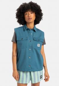 Жилет MIT KURZEN ÄRMELN  Quiksilver, сине-зеленый