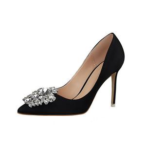 BIGTREE Тонкие каблуки на шпильке женские светло-золотые с подарочной сумкой, цвет Light Gold+Shopping Bag