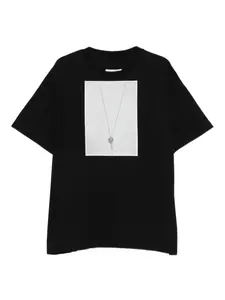Футболка с принтом Mm6 Maison Margiela, черный