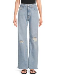 Джинсы Jolene Wide-Leg с потертостями Hudson Jeans, цвет Kate