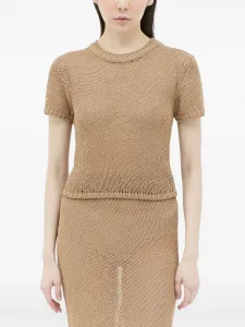 Футболка с открытыми бретелями Aya Muse, коричневый