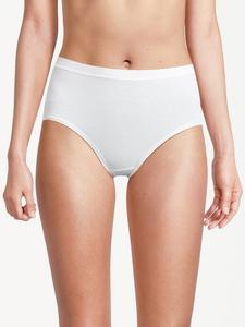 Трусы макси, 3 пары, в тонкую рубчику Con-Ta, белый