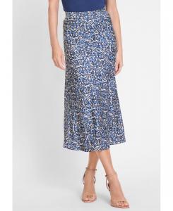 Женская юбка-трапеция с принтом Лев Olsen, True navy