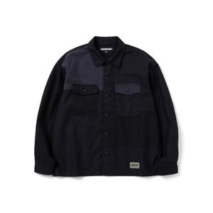 Рубашка мужская с лацканом, умеренная рабочая одежда NEIGHBORHOOD, черный