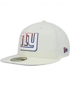 Мужская кремовая приталенная шляпа New York Giants Chrome Dim 59FIFTY New Era