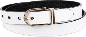 Женский двусторонний ремень Tommy Hilfiger «два в одном» из тонкой кожи для повседневного ношения с джинсами, брюками и платьями, White/Black