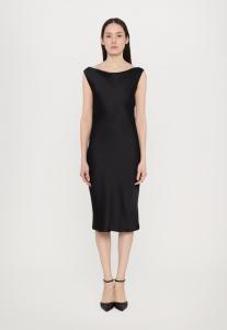 Платье SLEEVELESS LOW BACK DRAPE DRESS BELOW KNEE Norma Kamali, черный