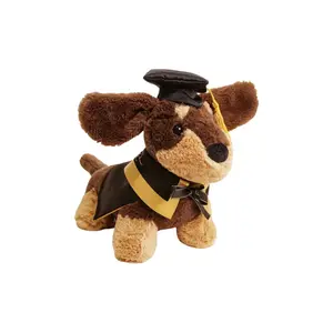 Очаровательная плюшевая кукла такса для выпускного, высота 14см/17см/28см PUDOWRABBIT