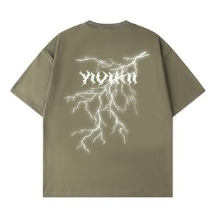 Футболка унисекс YIVIKII, зеленый/белый