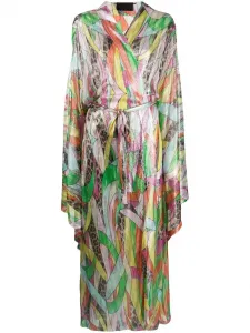 Платье с графичным принтом Philipp Plein, зеленый